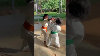 Little Karate Girls Under 5 Years Practicing Karate At IBSKA Ibska Shotokan Ktr 