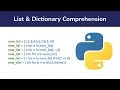 list and dictionary comprehension in python