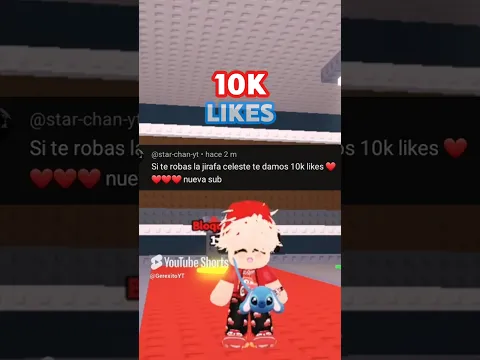 SI TE ROBAS UNA JIRAFA CELESTE TE DAMOS 10K DE LIKES! 😱💥 #shorts #roblox #humor