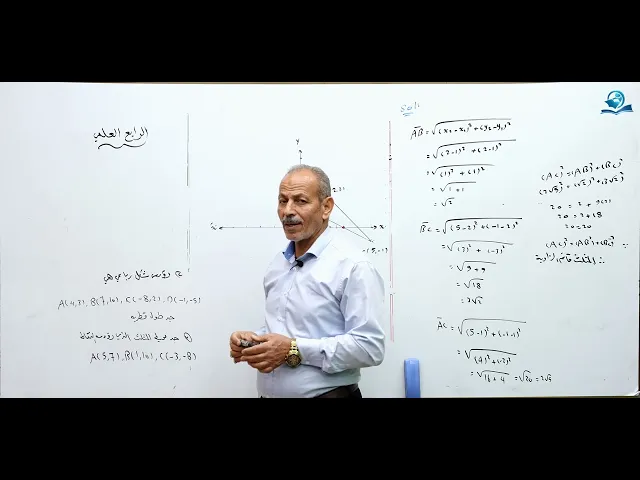 الهندسة الاحداثية في المستوي (ج3) - مادة الرياضيات للصف الرابع الاعدادي