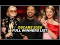 Oscars 2026 Full Winners List From the 98th Academy Awards