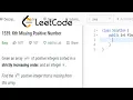 Kth Missing Positive Number leetcode 1539 Leetcode CoderNight leetcode java solution