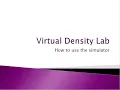 Virtual Density Lab Simulator