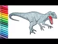 Drawing and Coloring Indominus Rex Jurassic World - Dinosaur Color page For Children
