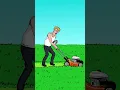 Billy Idol mowing the lawn