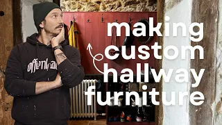 Entryway MAKEOVER - DIY coat rack with shoe storage