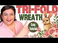 Easter Decoration DIY Bunny Tri Fold Deco Mesh Wreath Wreath Making Tutorial