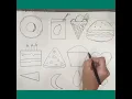 Easy Shape drawing Shapes drawing food drawing utbaartandcraft