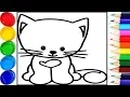 How to Draw a Cute Kitten coloring pages to print Cute Kitten Drawing and Coloring Pages