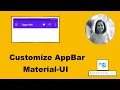 How to customize AppBar in Material-UI