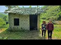 Download Lagu Kind young girl helps 80 year old lady repair house. Roofing with palm leaves, Ly Phuc Ca