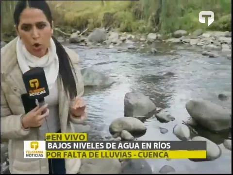 Bajos niveles de agua en ríos por falta de lluvias - Cuenca