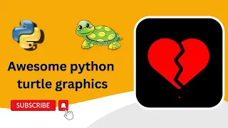 Python turtle graphics tutorial Broken Heart Shape Design Turtle graphics
