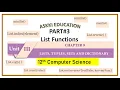 12th Computer Science - Chapter 9 List Functions in Python Part