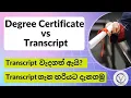 What is Transcript Degree Certificate vs Transcript Detailed Certificate