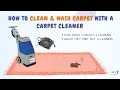 How to use Carpet Cleaner