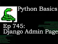 Python Basics Tutorial Django Admin Page