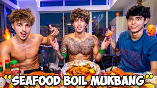 Giant Seafood Boil Mukbang With Ace and Bryce