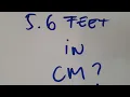 5 6 feet in cm