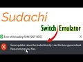 Sudachi Emulator How to fix Error Game Updates Cannot be Loaded directly