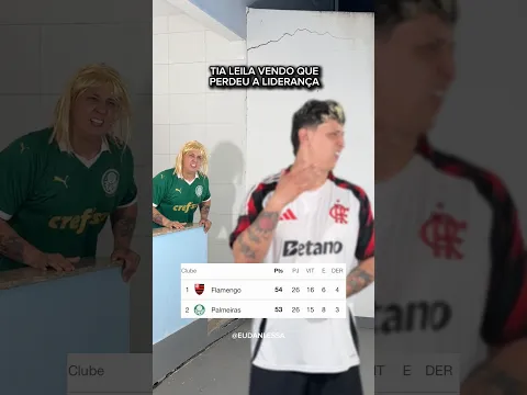 Tia Leila vendo que perdeu a liderança #futebol #flamengo