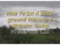 How To Set A Fullscreen Background in a Website Using HTML5 and CSS