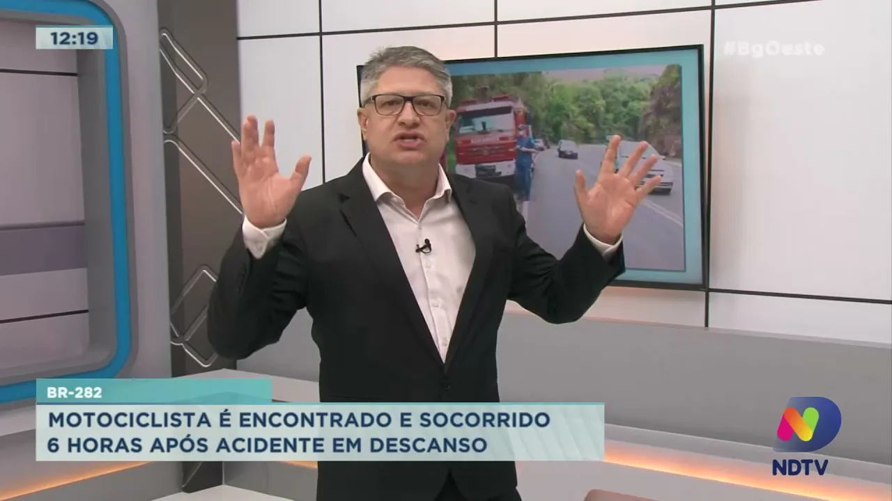 Motociclista é encontrado e socorrido 6 horas após acidente em Descanso