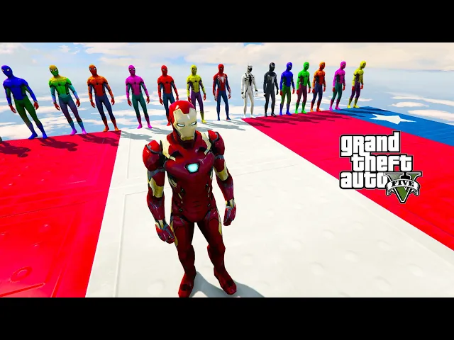 Download MP3 GTA 5 Epic Ragdolls | Ironman Vs Colorful Spiderman Compilation | Fun Ep.10