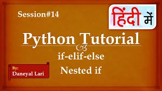 if-elif-else and Nested if in Python Python Tutorial in English Learn Python