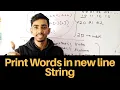 String in Java print each word in new line