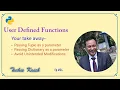 Passing Tuple Dictionary UDF Unintended Modifications CBSE CS IP AI Python