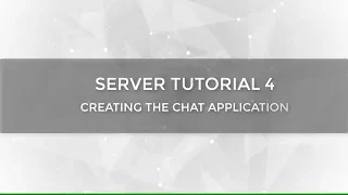 Java Server Tutorial 4 - Instant Chat Application