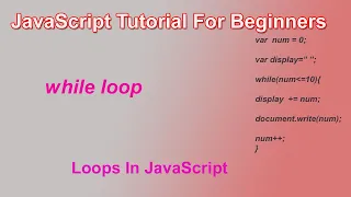While Loop In JavaScript Toturial In Urdu Hindi Learn JS