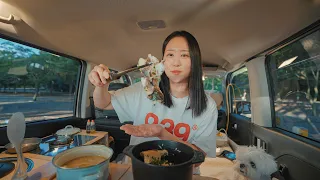 특대 고등어 솥밥 만들어 먹는 초간편 미니멀 차박 | 이보다 맛있는 캠핑은 없지! | 대부도 나라캠핑장