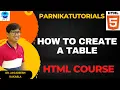 How To Create Table In HTML Learn HTML Tables Tutorial HTML Full Course 2023 PT