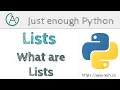 Python Data Structures - Python Lists Just enough Python