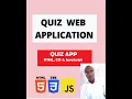 How to Build a Quiz App using HTML CSS and JavaScript Source Codes