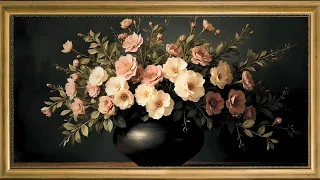 The Art of Framing Vintage Floral: Spring Flowers  painting For Your TV