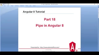 Part-18 Pipe in Angular 8 Angular Tutorial