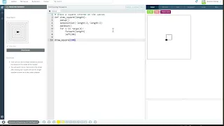CS Foundations Turtle Graphics 3 While Loops Increasing Squares