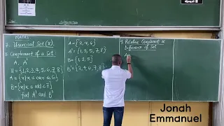 SET THEOREM II Intersection Union and Complement of Sets with Examples and Solutions