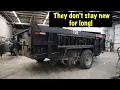 This 2020 Griffin dump trailer needs a lot of work after only a few months in service