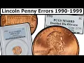 1990-1999 Lincoln Penny Errors Varieties Complete Guide - Values Clear Explanation