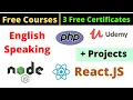 Udemy Free Certificate Courses Node JS React JS PHP Projects Online Classes