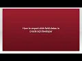 How to export clob field datas in oracle sql developer