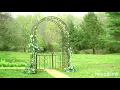 Montebello Scrollwork Metal Garden Arbor with Gate