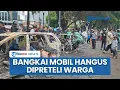 Download Lagu Bangkai Mobil Hangus Bekas Pembakaran saat Demo Dipreteli Warga di Dekat Markas Brimob Kwitang