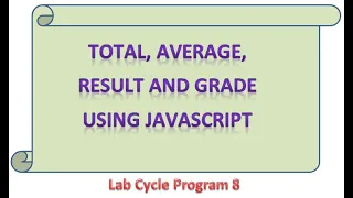 Student Result with grade in JavaScript