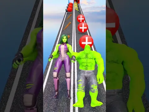 New Save Run Hulk and She Hulk Epic Funny Challenge #gta