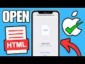 How To Open HTML Files on iPhone